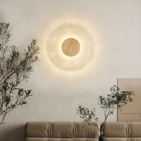 Lampa Ścienna Solaro | Nowoczesne Oświetlenie Dekoracyjne | Akryl i Trawertyn