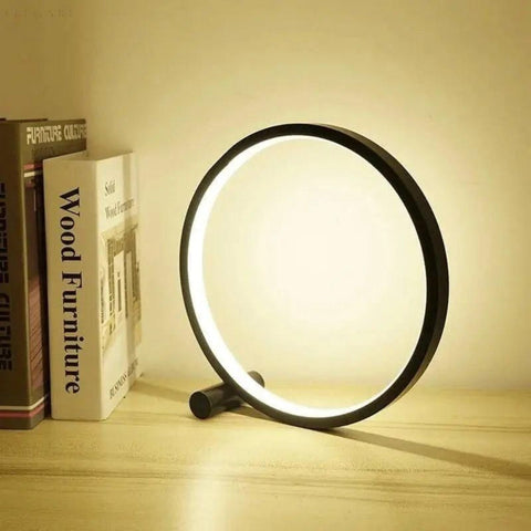 OrbLume | Lampa Stołowa LED | Minimalistyczny Okrąg z Dotykowym Ściemniaczem