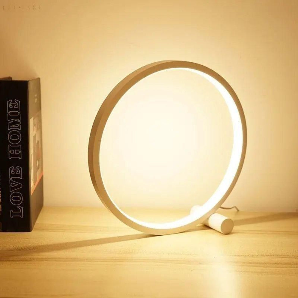 OrbLume | Lampa Stołowa LED | Minimalistyczny Okrąg z Dotykowym Ściemniaczem