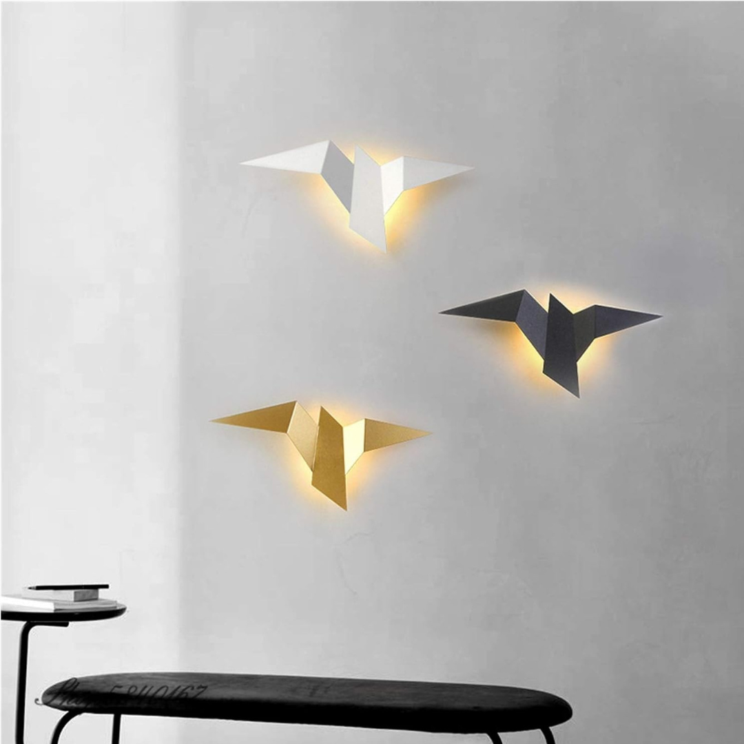 Lampa Origami Luno | Dekoracyjna Lampa Ścienna | Metalowa Forma Geometryczna