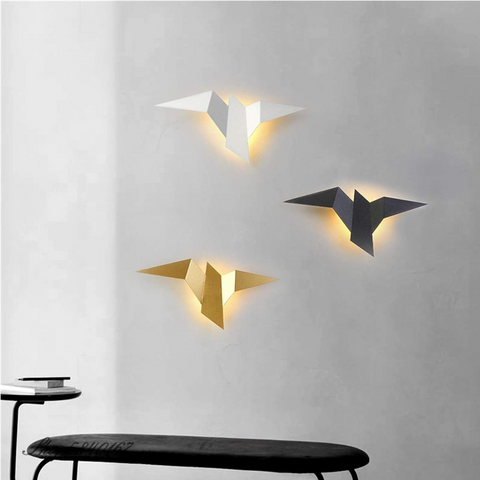 Lampa Origami Luno | Dekoracyjna Lampa Ścienna | Metalowa Forma Geometryczna