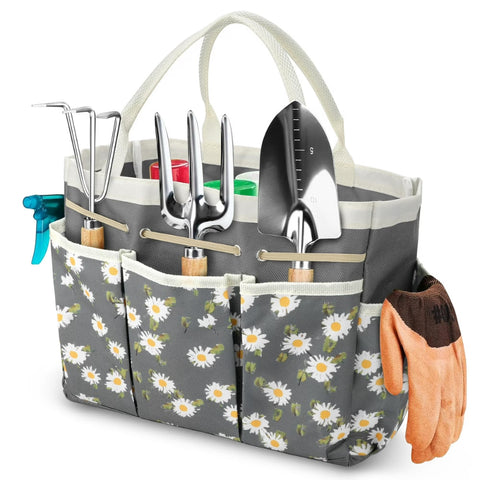 Torba Liora | Organizer Ogrodowy | Wodoodporny Oxford z Kwiatowym Wzorem