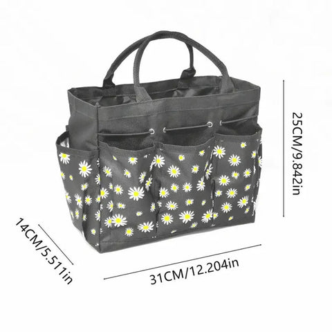 Torba Liora | Organizer Ogrodowy | Wodoodporny Oxford z Kwiatowym Wzorem
