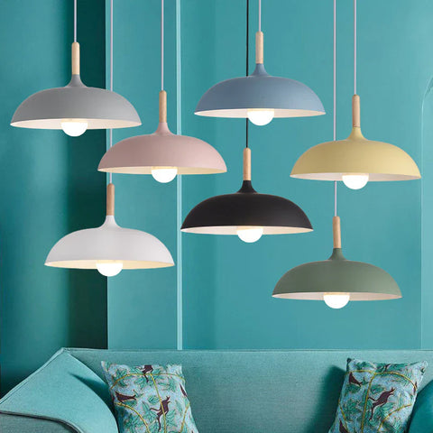 Lampa Wisząca Liva | Skandynawskie Oświetlenie | Metalowa w 7 Kolorach
