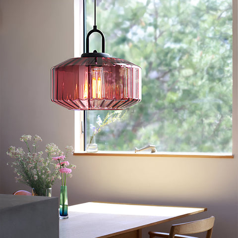 Lampa Wisząca Luma | Kolorowe Oświetlenie Sufitowe | Szkło Retro
