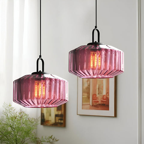 Lampa Wisząca Luma | Kolorowe Oświetlenie Sufitowe | Szkło Retro