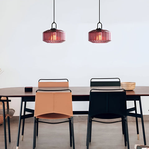 Lampa Wisząca Luma | Kolorowe Oświetlenie Sufitowe | Szkło Retro