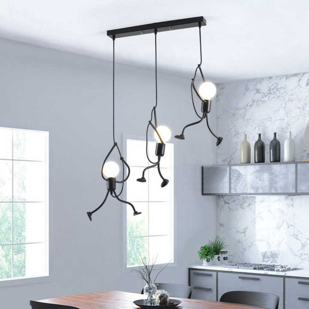 Lampa Postać Wisząca | Lampa Sufitowa Dekoracyjna | Metalowa Konstrukcja