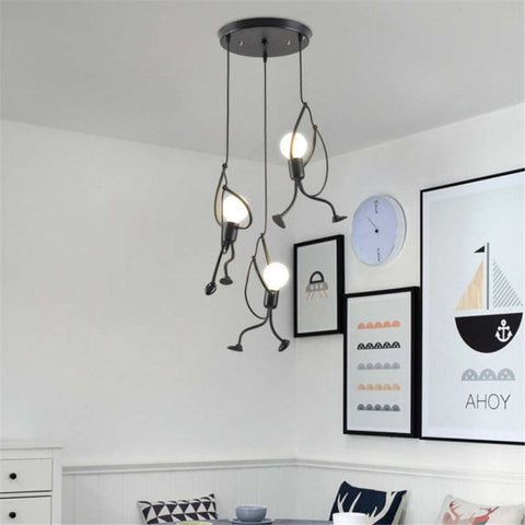 Lampa Postać Wisząca | Lampa Sufitowa Dekoracyjna | Metalowa Konstrukcja