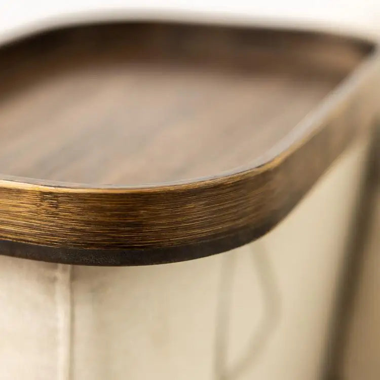 WoodClamp Taca na Poręcz | Akcesorium do Kanapy | Naturalny Bambusowy Design