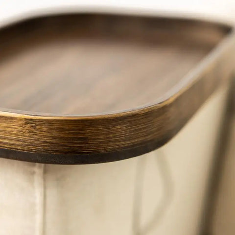 WoodClamp Taca na Poręcz | Akcesorium do Kanapy | Naturalny Bambusowy Design