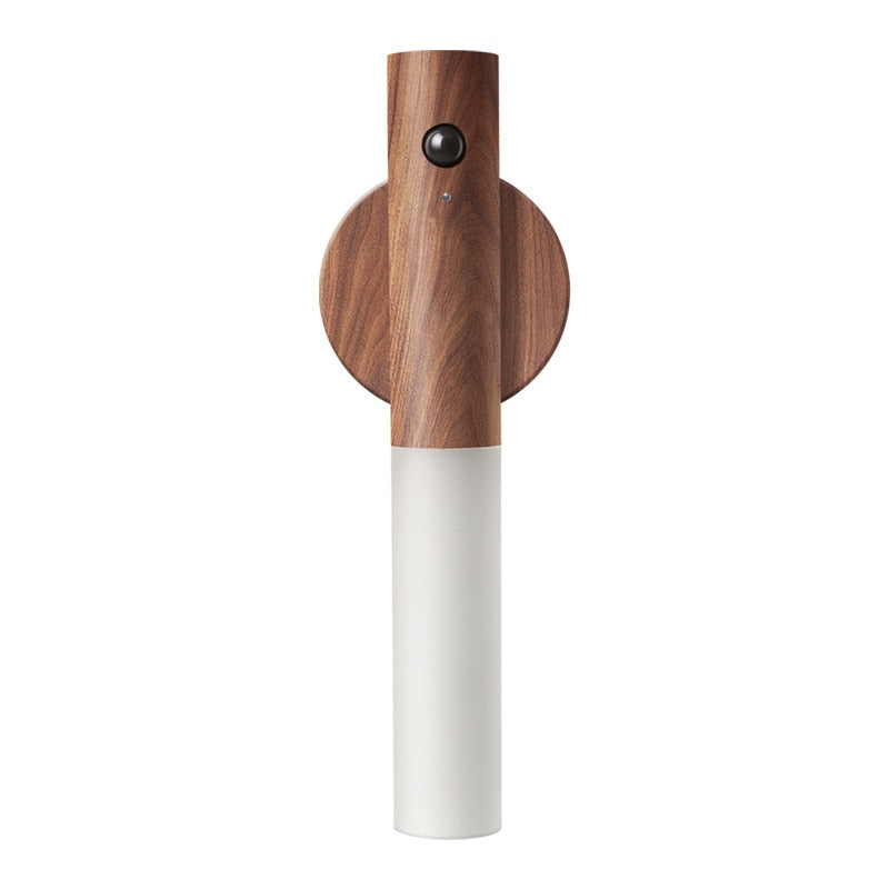 Lampa Ścienna LumiDrewno | Oświetlenie Wnętrz | Czujnik Ruchu i Drewnoandlamp – Modern, Minimalistisch en Warm Licht