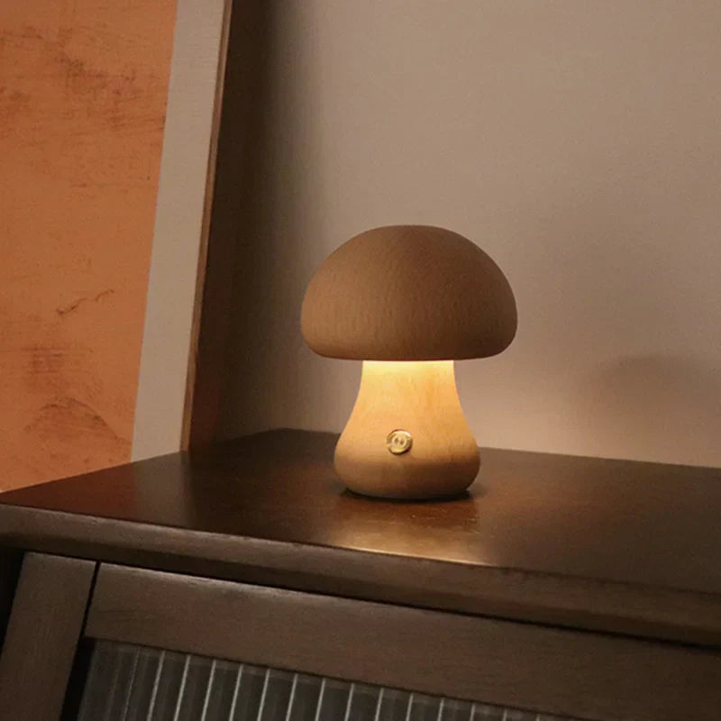 Lampa Grano | Lampka nocna drewniana | Bezprzewodowe oświetlenie LED