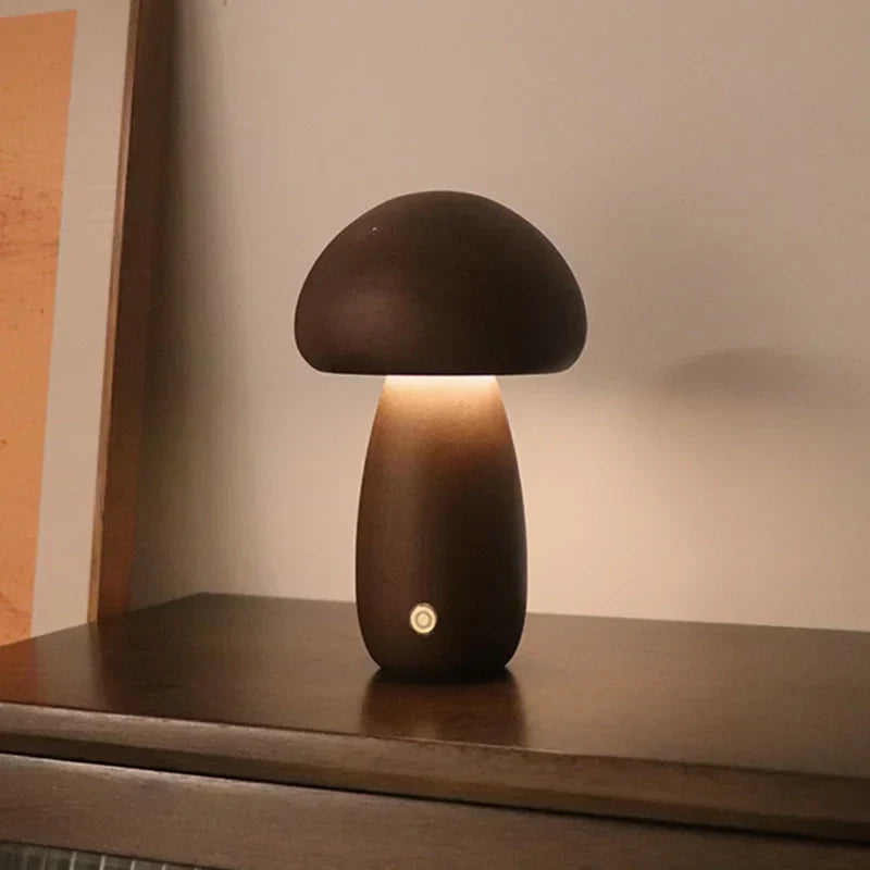 Lampa Grano | Lampka nocna drewniana | Bezprzewodowe oświetlenie LED
