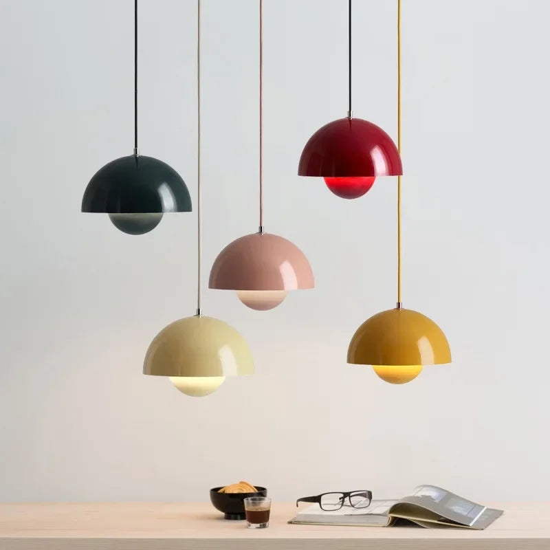 Lampa Wisząca Halvo | Nowoczesne Oświetlenie Sufitowe | Półkulista Oprawa E27
