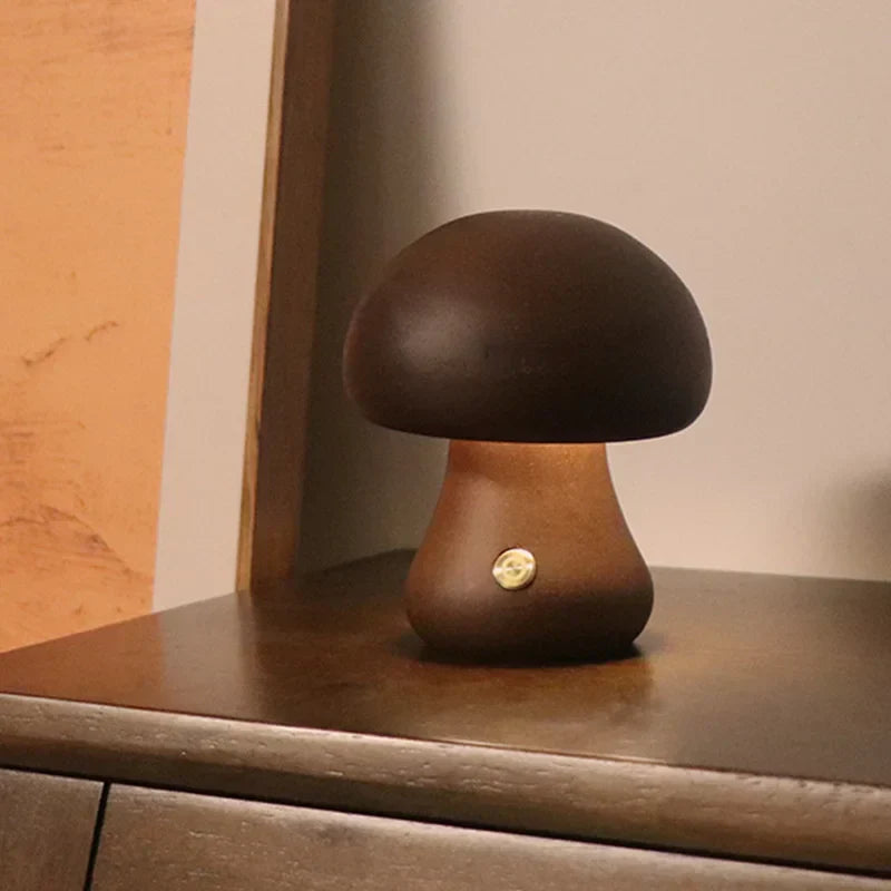 Lampa Grano | Lampka nocna drewniana | Bezprzewodowe oświetlenie LED