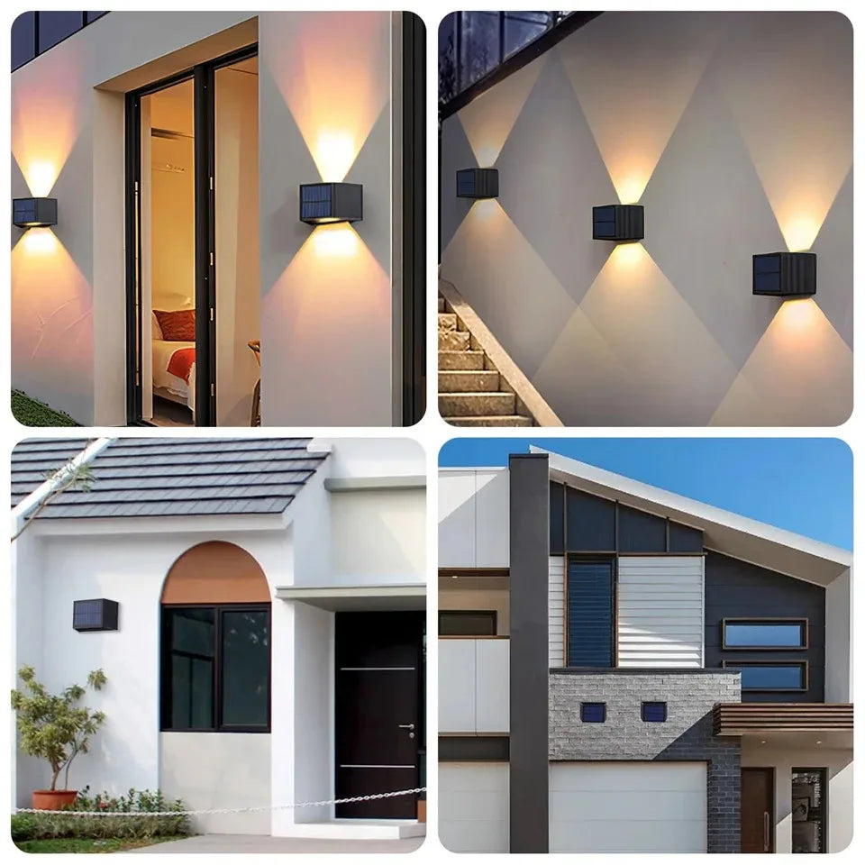Lampa Elewacyjna SunGlow | Kinkiet Zewnętrzny LED | Zasilanie Solarne