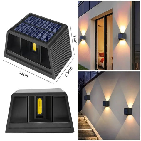 Lampa Elewacyjna SunGlow | Kinkiet Zewnętrzny LED | Zasilanie Solarne
