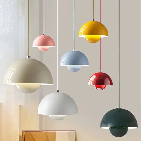 Lampa Wisząca Halvo | Nowoczesne Oświetlenie Sufitowe | Półkulista Oprawa E27