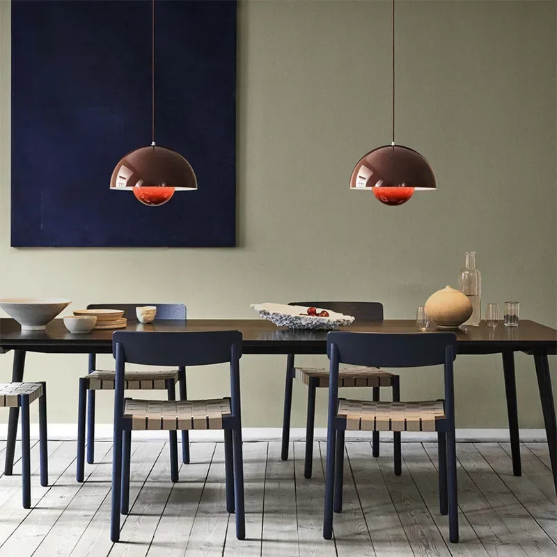 Lampa Wisząca Halvo | Nowoczesne Oświetlenie Sufitowe | Półkulista Oprawa E27