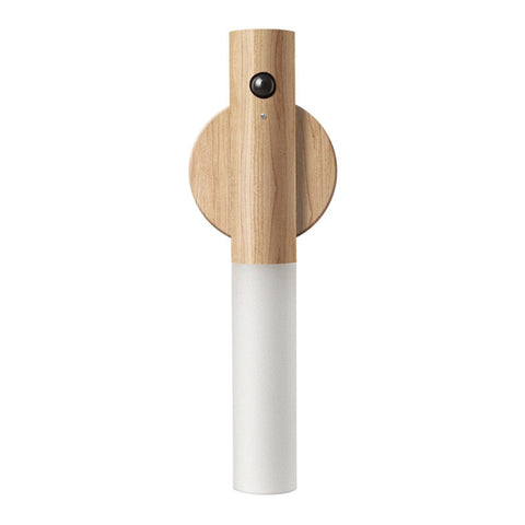 Lampa Ścienna LumiDrewno | Oświetlenie Wnętrz | Czujnik Ruchu i Drewnoandlamp – Modern, Minimalistisch en Warm Licht