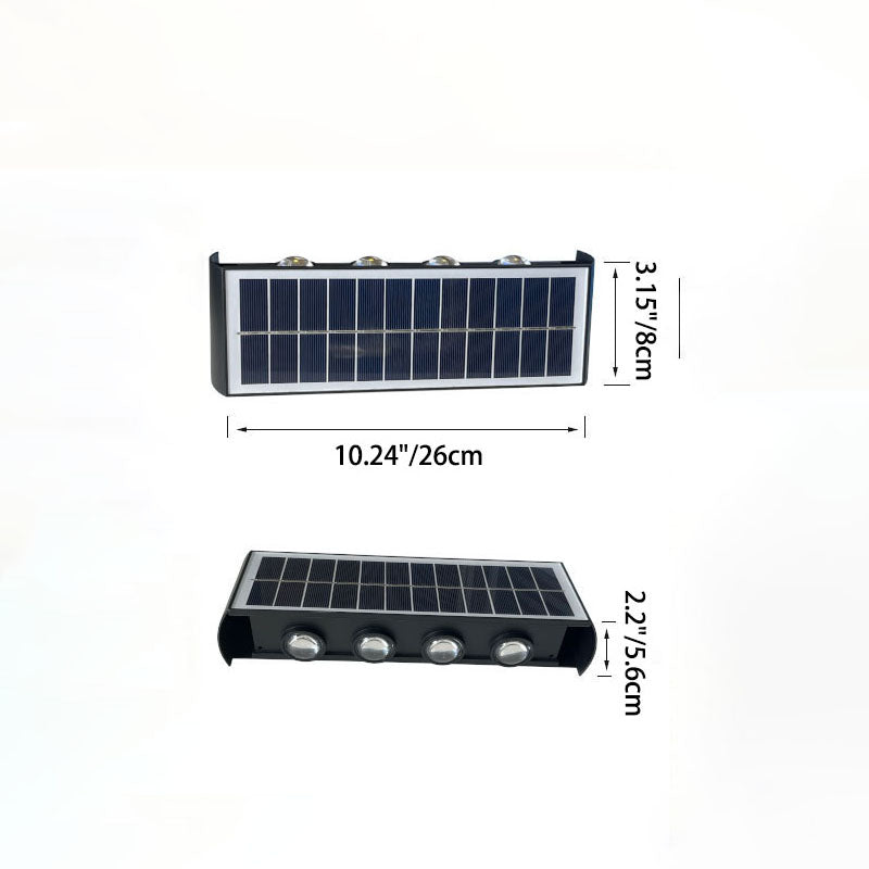 Lampa Solarna ArcLine | Zewnętrzne Oświetlenie Ścienne | Wodoodporna IP56 & Minimalistyczna