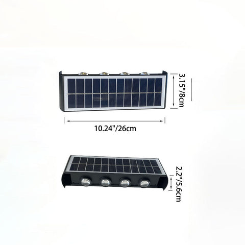 Lampa Solarna ArcLine | Zewnętrzne Oświetlenie Ścienne | Wodoodporna IP56 & Minimalistyczna