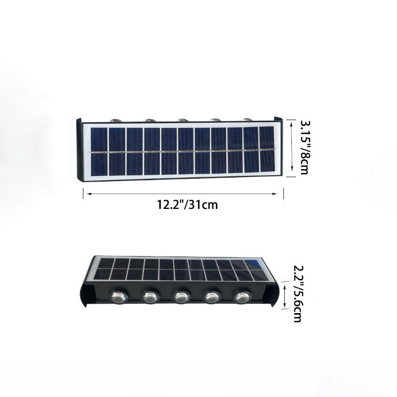 Lampa Solarna ArcLine | Zewnętrzne Oświetlenie Ścienne | Wodoodporna IP56 & Minimalistyczna
