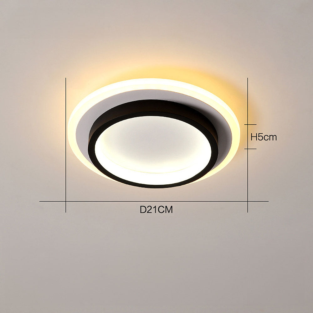 Plafon Doppio | Nowoczesna Lampa LED Sufitowa | Podwójny Pierścień Świetlny