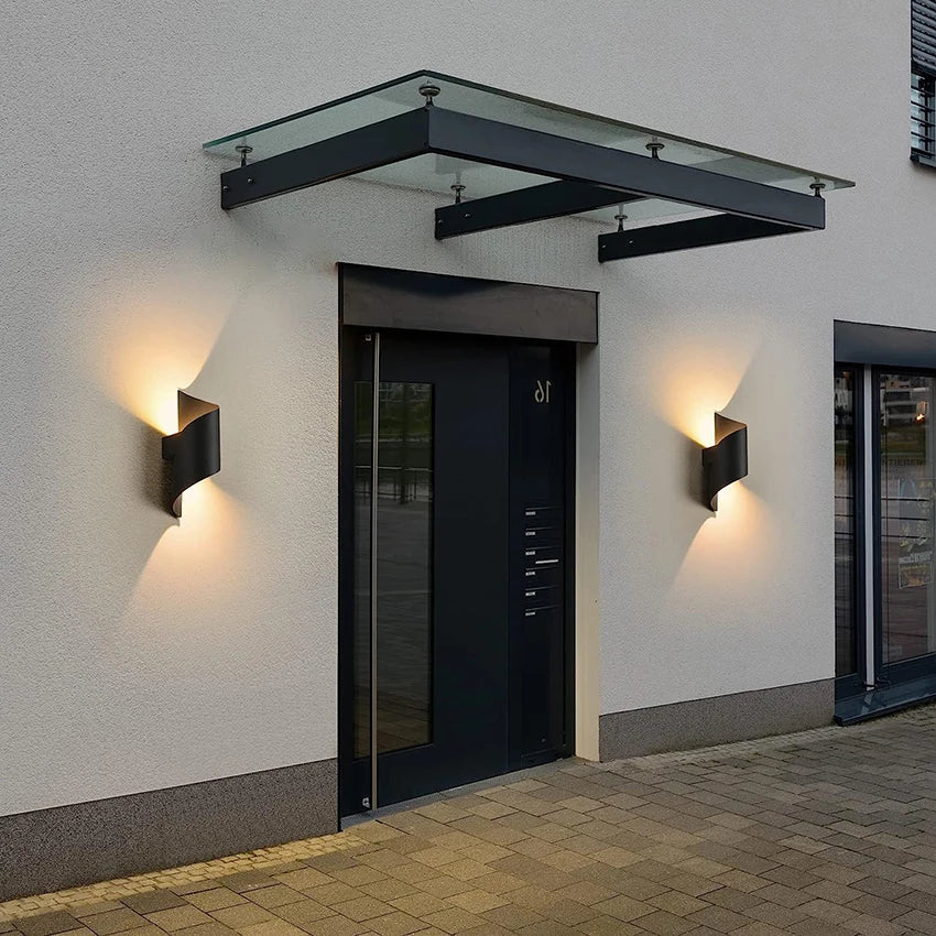 TwistGlow Lampa Ścienna LED | Nowoczesna Lampa Zewnętrzna | Wodoodporna IP65