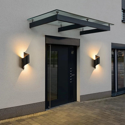 TwistGlow Lampa Ścienna LED | Nowoczesna Lampa Zewnętrzna | Wodoodporna IP65