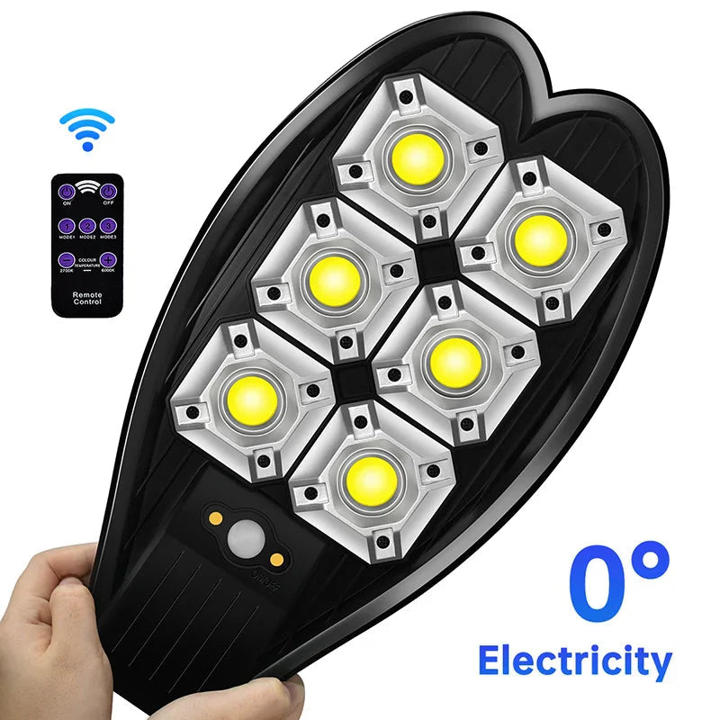 Luxora Lampa Solarna COB | Reflektor Zewnętrzny z Pilotem | 180° Radar i IPX66