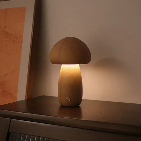 Lampa Grano | Lampka nocna drewniana | Bezprzewodowe oświetlenie LED
