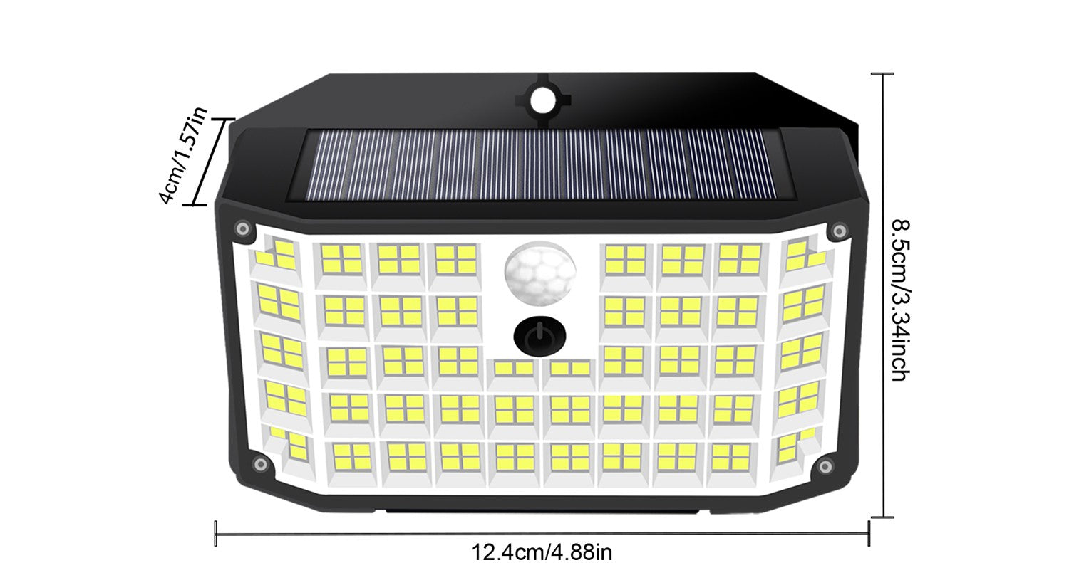 Lampa Solarna HelioMax | 138 LED | 9000 Lumenów z Czujnikiem Ruchu i Pilotem | IP65