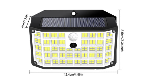 Lampa Solarna HelioMax | 138 LED | 9000 Lumenów z Czujnikiem Ruchu i Pilotem | IP65