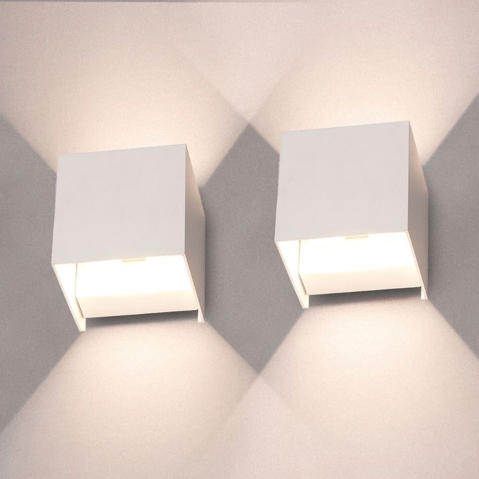 Lampa Cubis | Kinkiet LED ścienny | Minimalistyczna kostka z efektem góra–dół