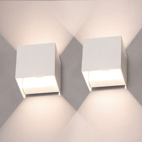 Lampa Cubis | Kinkiet LED ścienny | Minimalistyczna kostka z efektem góra–dół