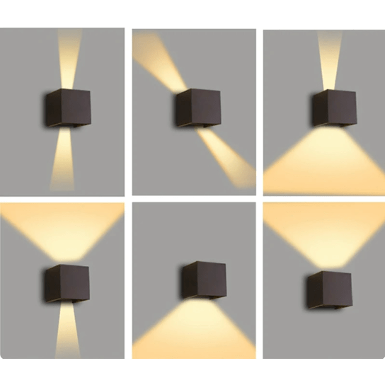 Lampa Cubis | Kinkiet LED ścienny | Minimalistyczna kostka z efektem góra–dół