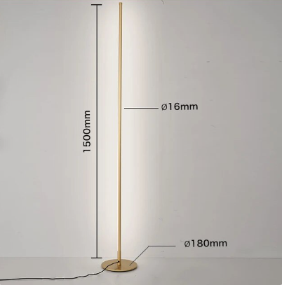 Lampa Podłogowa LED | Minimalistyczne Oświetlenie | Aluminium i Akryl
