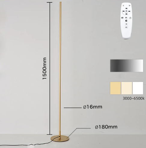Lampa Podłogowa LED | Minimalistyczne Oświetlenie | Aluminium i Akryl