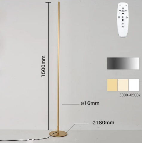 Lampa Podłogowa LED | Minimalistyczne Oświetlenie | Aluminium i Akryl