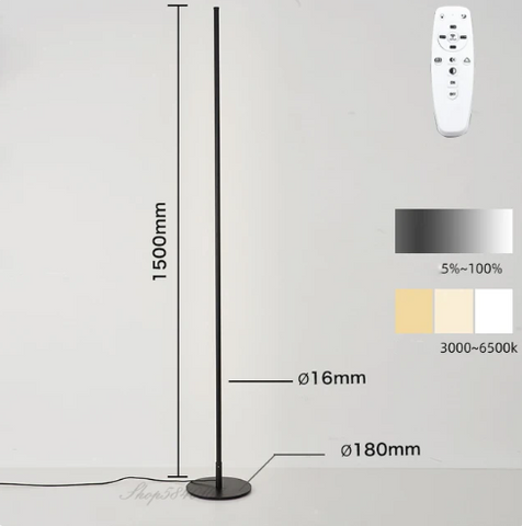 Lampa Podłogowa LED | Minimalistyczne Oświetlenie | Aluminium i Akryl