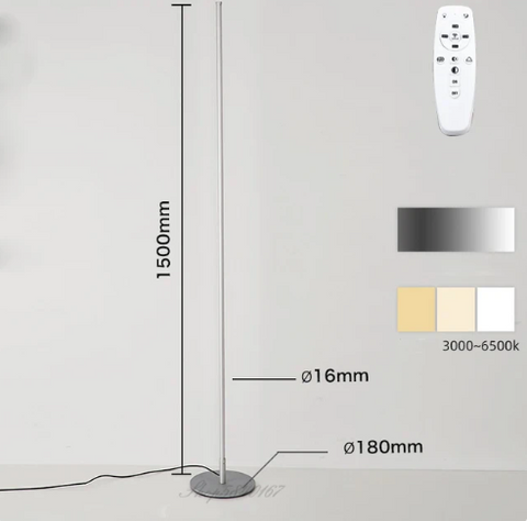 Lampa Podłogowa LED | Minimalistyczne Oświetlenie | Aluminium i Akryl