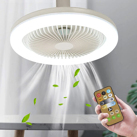 Lampa Sufitowa SocketAir | Lampa z Wiatrakiem | LED i Pilot Bezprzewodowy