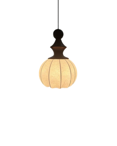 Lampa Wisząca Luno | Lampa sufitowa do salonu | Jedwabny klosz