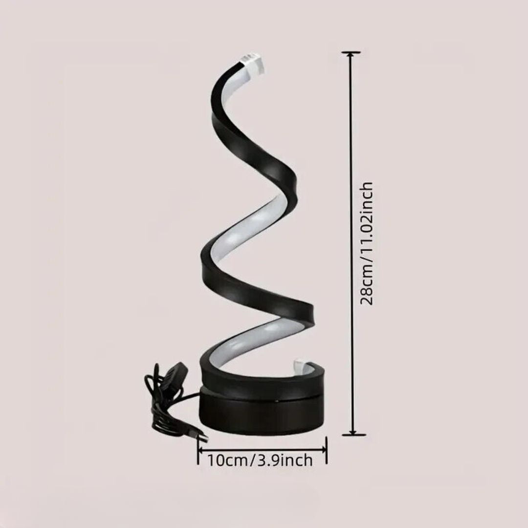 SPIRALEK | Lampa Stolikowa LED | Światło Dekoracyjne w Stylu Nowoczesnym