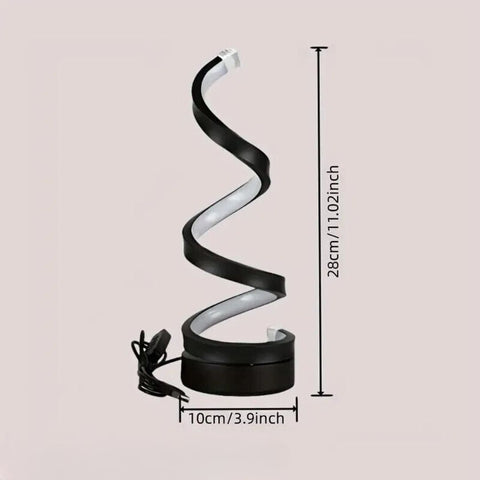 SPIRALEK | Lampa Stolikowa LED | Światło Dekoracyjne w Stylu Nowoczesnym
