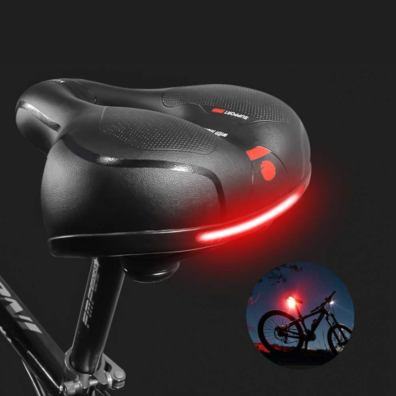 Siodło Rowerowe GearUp | Ergonomiczne Z Szerokim Profilowaniem | Z Tylnym Światłem LED