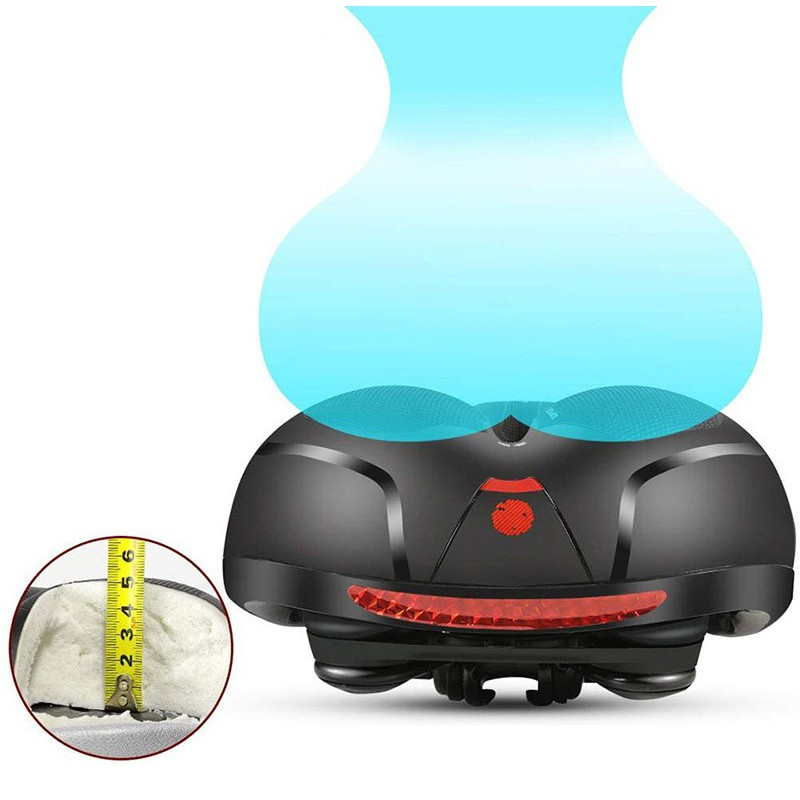 Siodło Rowerowe GearUp | Ergonomiczne Z Szerokim Profilowaniem | Z Tylnym Światłem LED