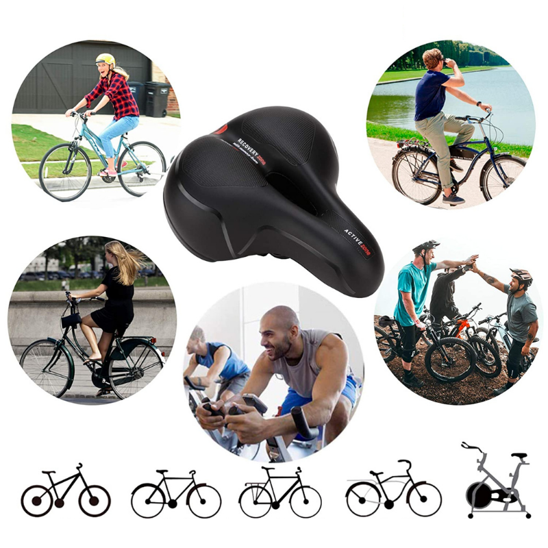 Siodło Rowerowe GearUp | Ergonomiczne Z Szerokim Profilowaniem | Z Tylnym Światłem LED